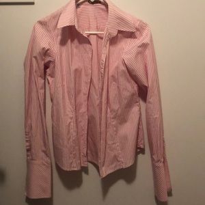Pink button up blouse